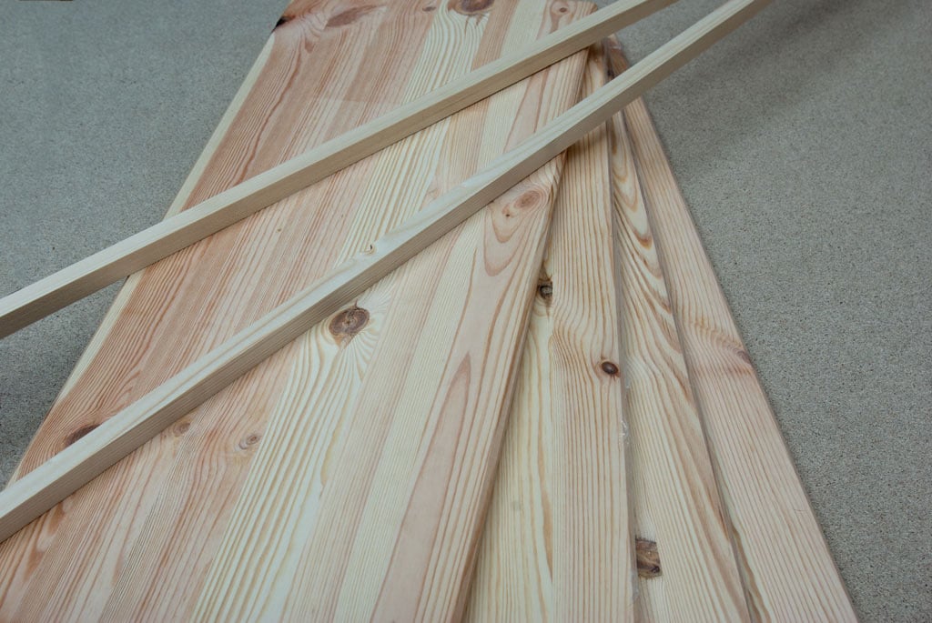 Wood boards for shelves