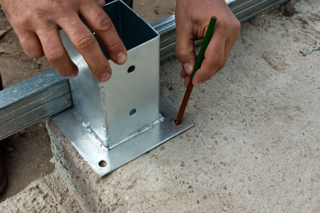 Marking where to make drill holes