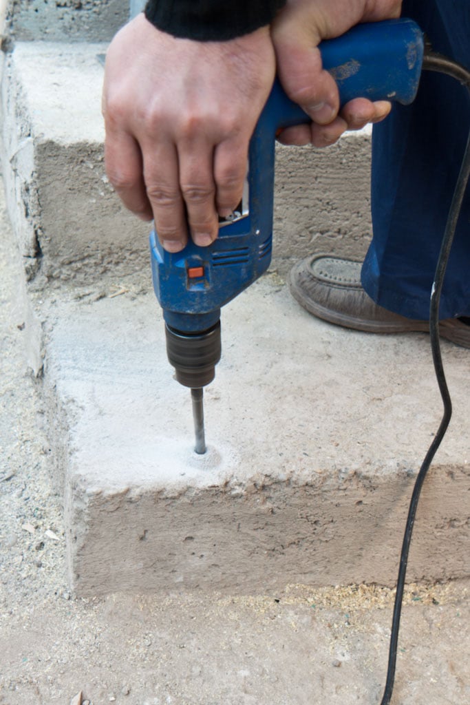 Drilling in concrete