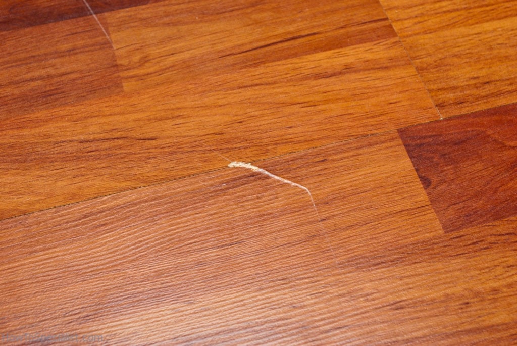 How do you fix scratched Pergo floors?