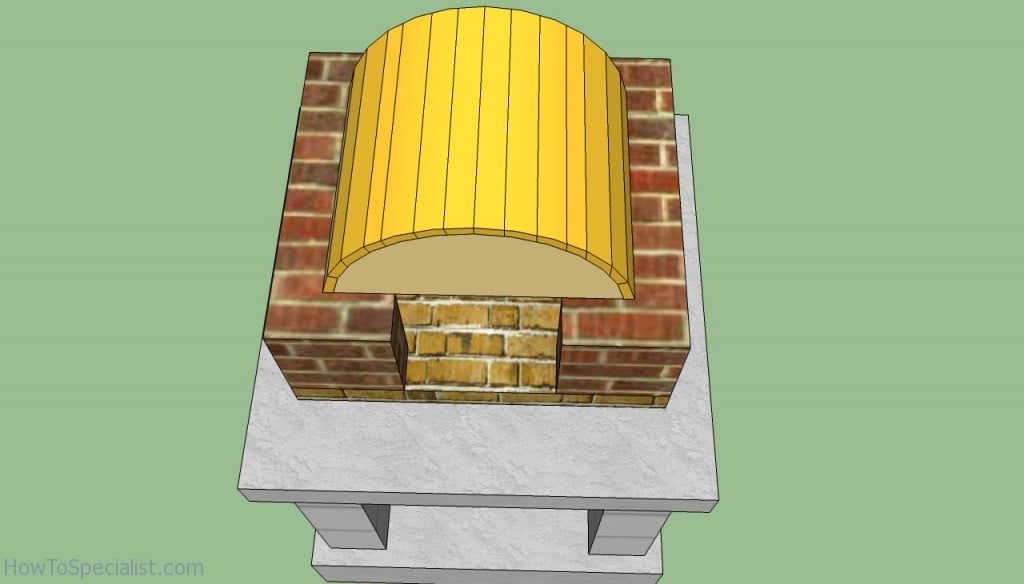 Wood fired pizza oven top arch template