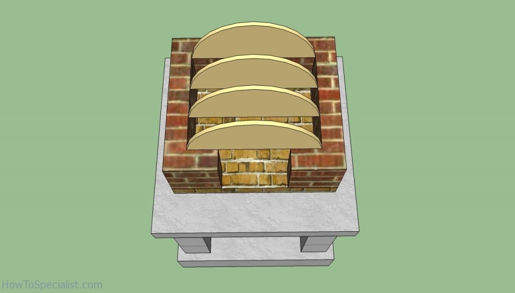 Wood fired pizza oven top template