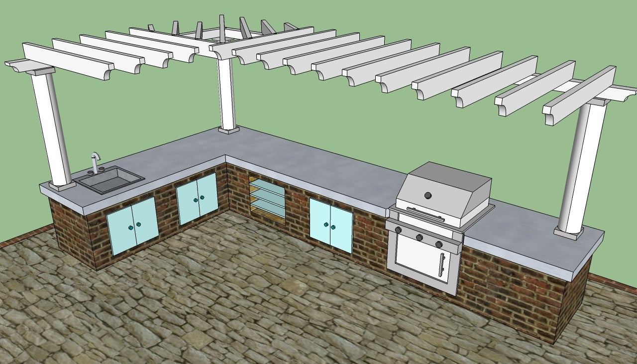 Outdoor kitchen plans free | HowToSpecialist - How to Build, Step by