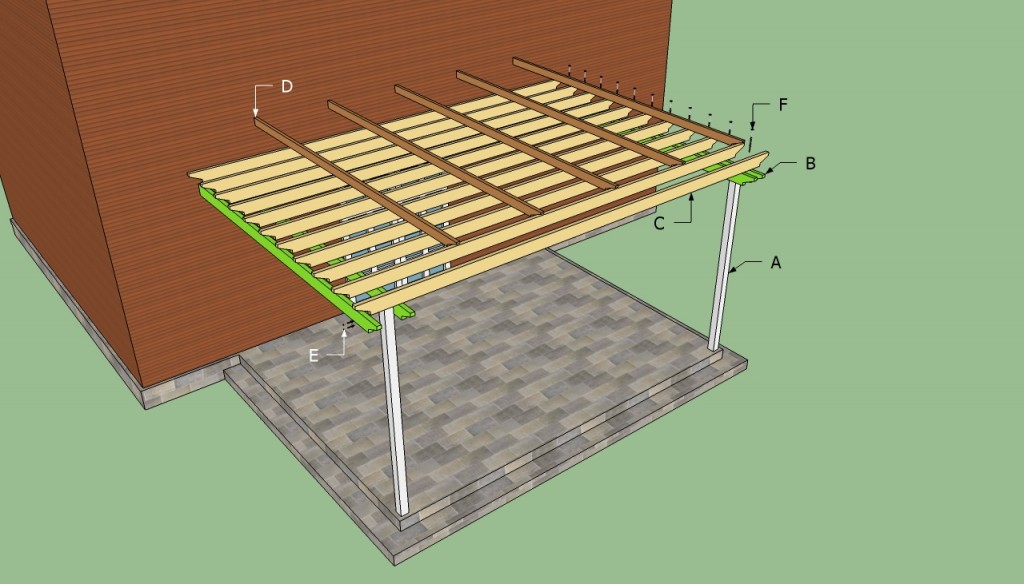 Attached pergola plans | HowToSpecialist - How to Build, Step by Step 