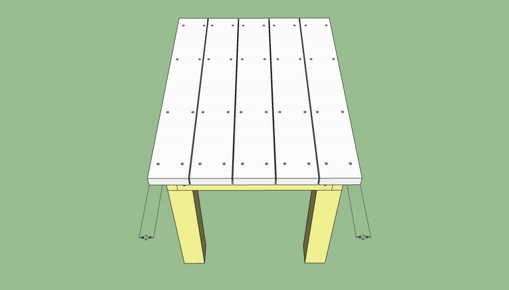 Attaching the top boards