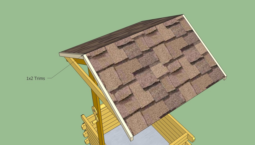 Installing shingles on the roof