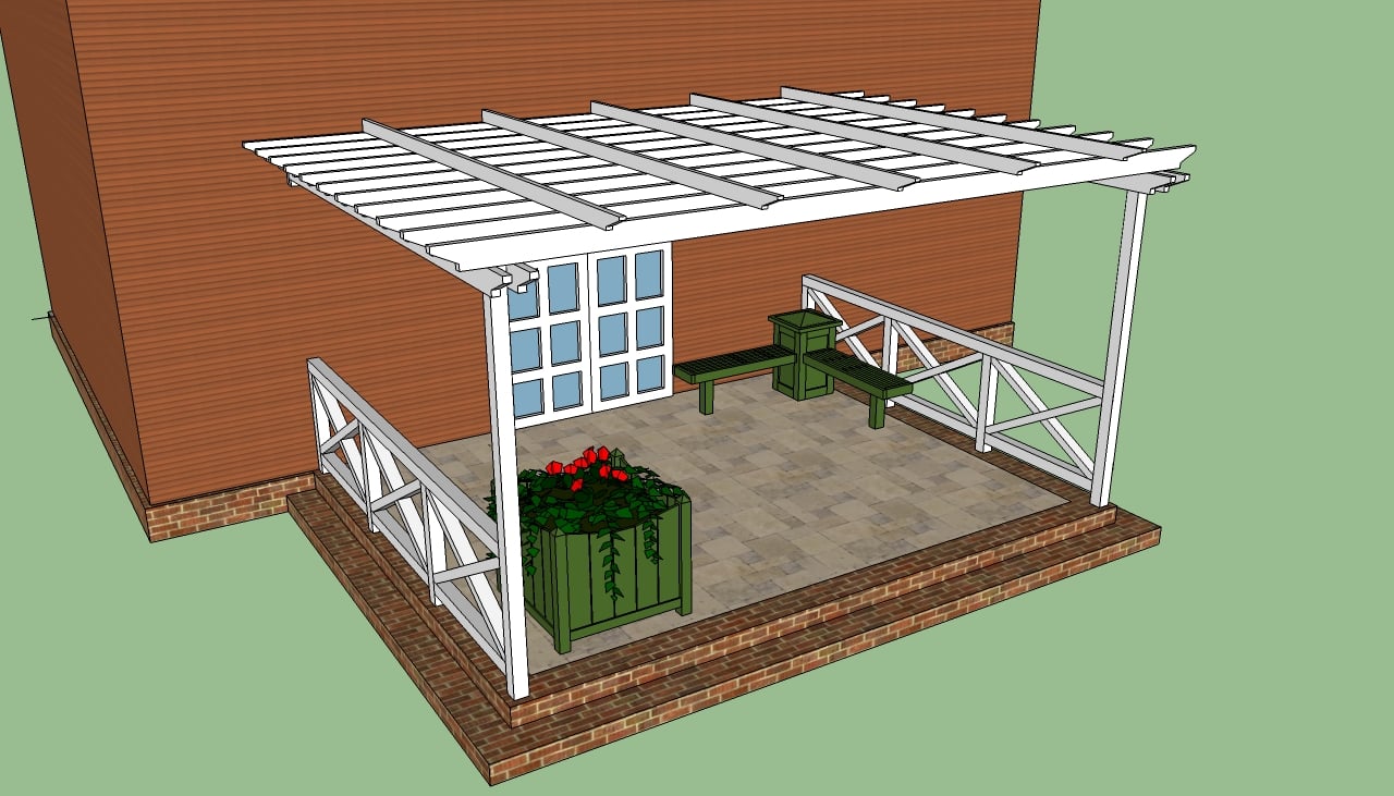 Attached Pergola Plans HowToSpecialist How To Build Step By Step DIY Plans