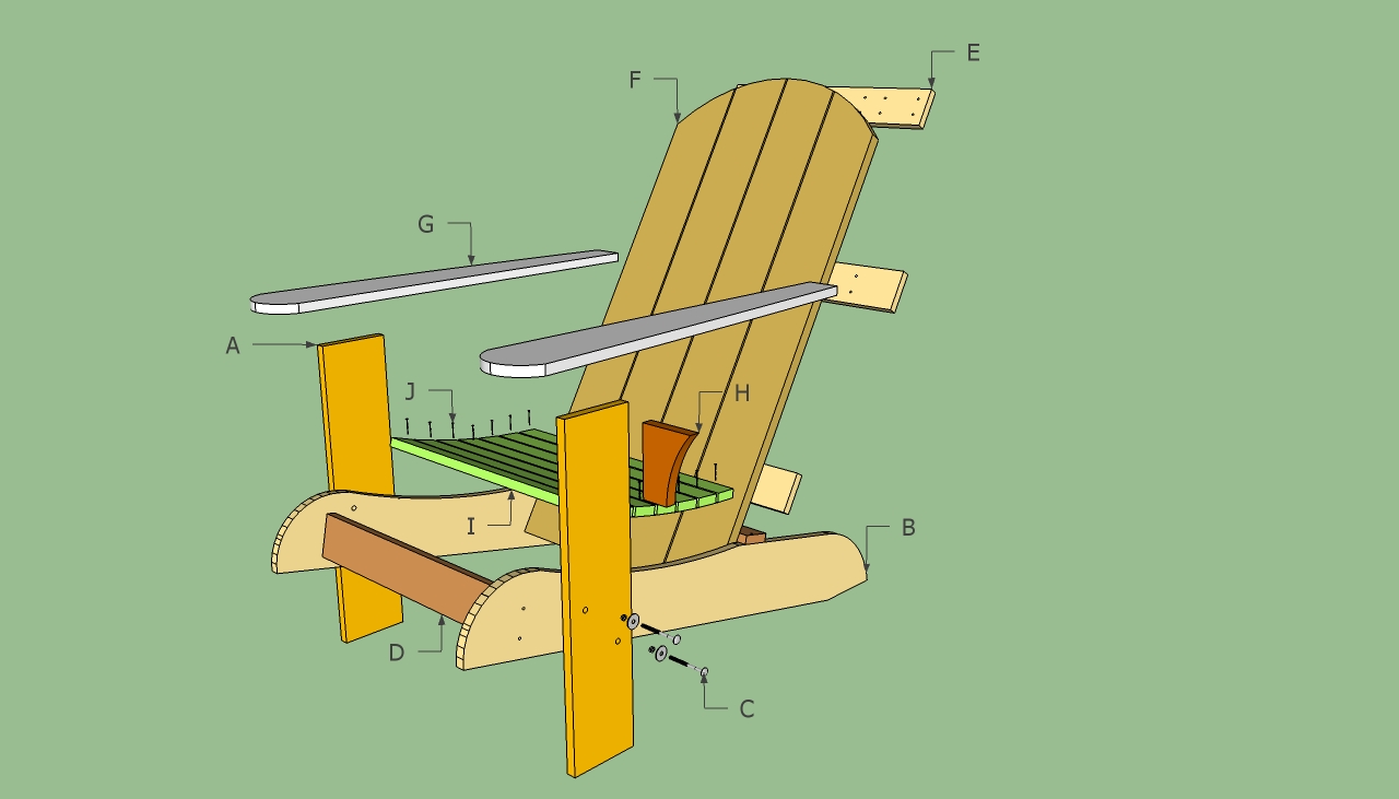 Adirondack Chair Plans | HowToSpecialist - How to Build, Step by Step ...