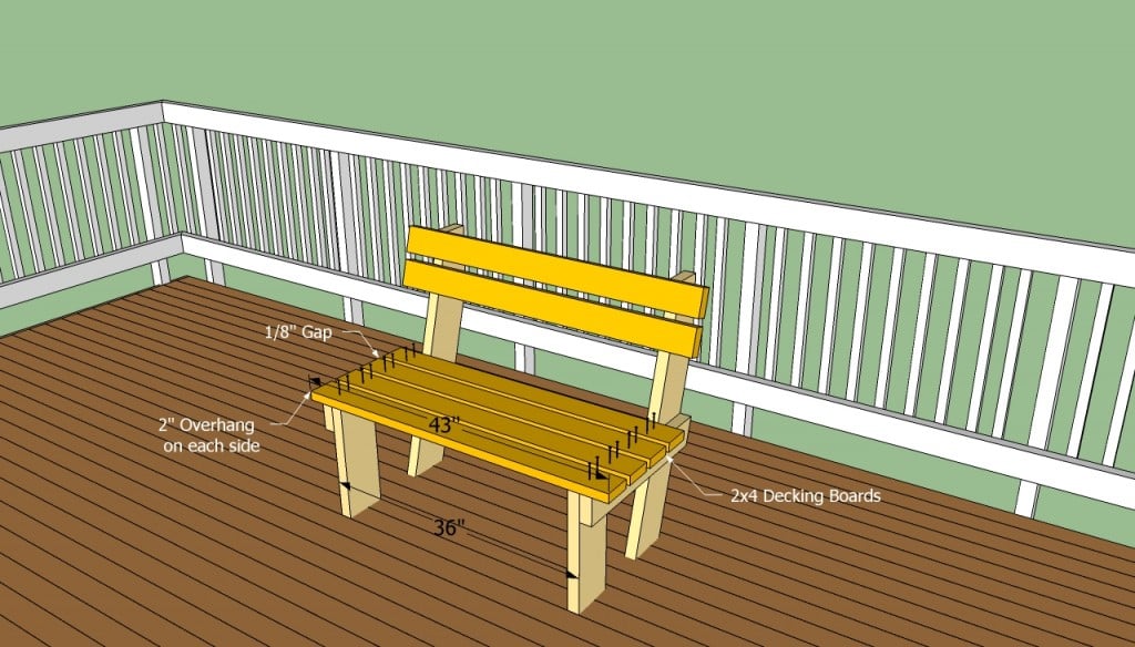 Building deck bench