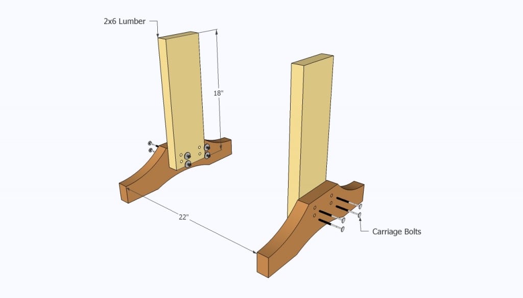 Building the legs of the table