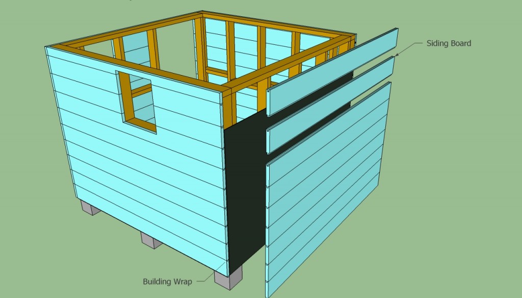 Installing siding boards