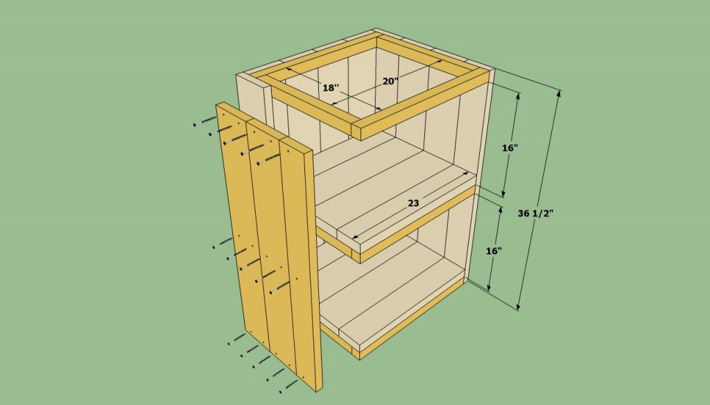 Attaching the sides of the deck planter