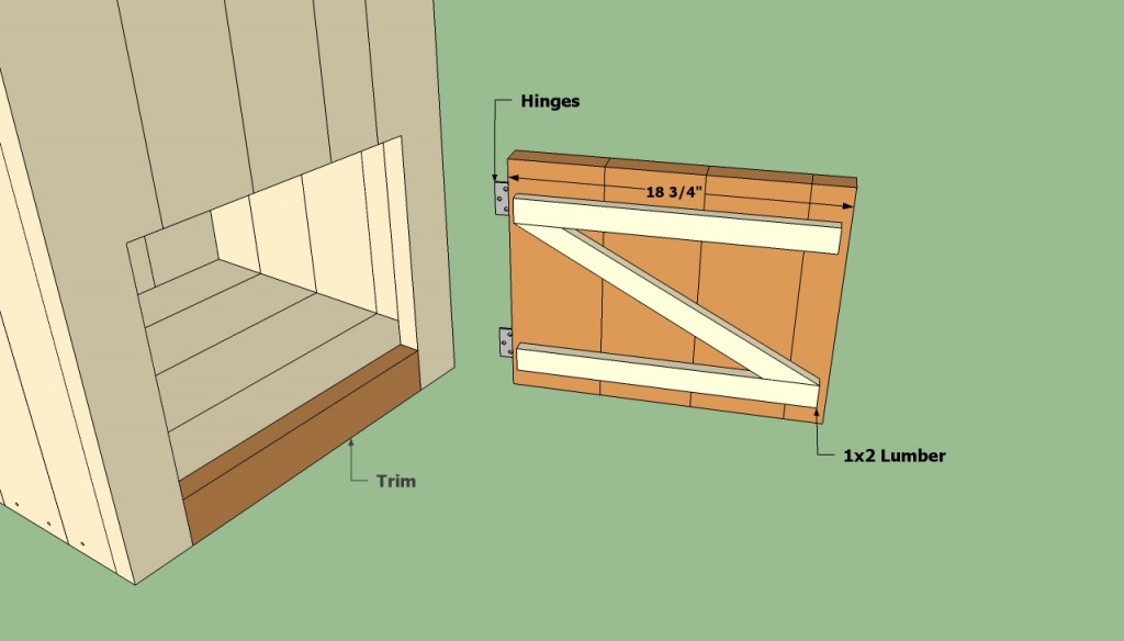 Installing the deck planter door