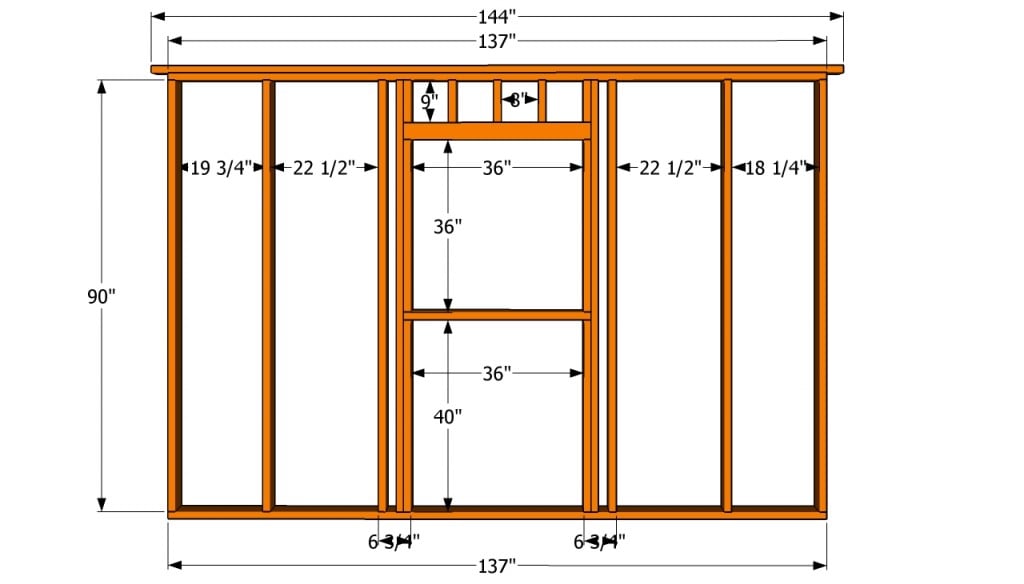 Wall with window plans