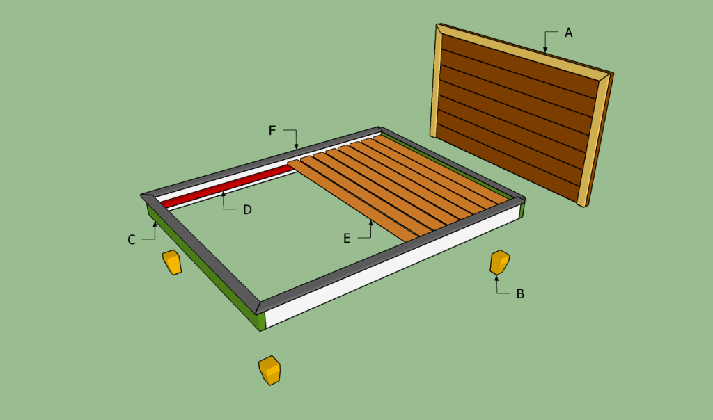 easy, low-waste platform bed plans . Build a queen size platform bed ...