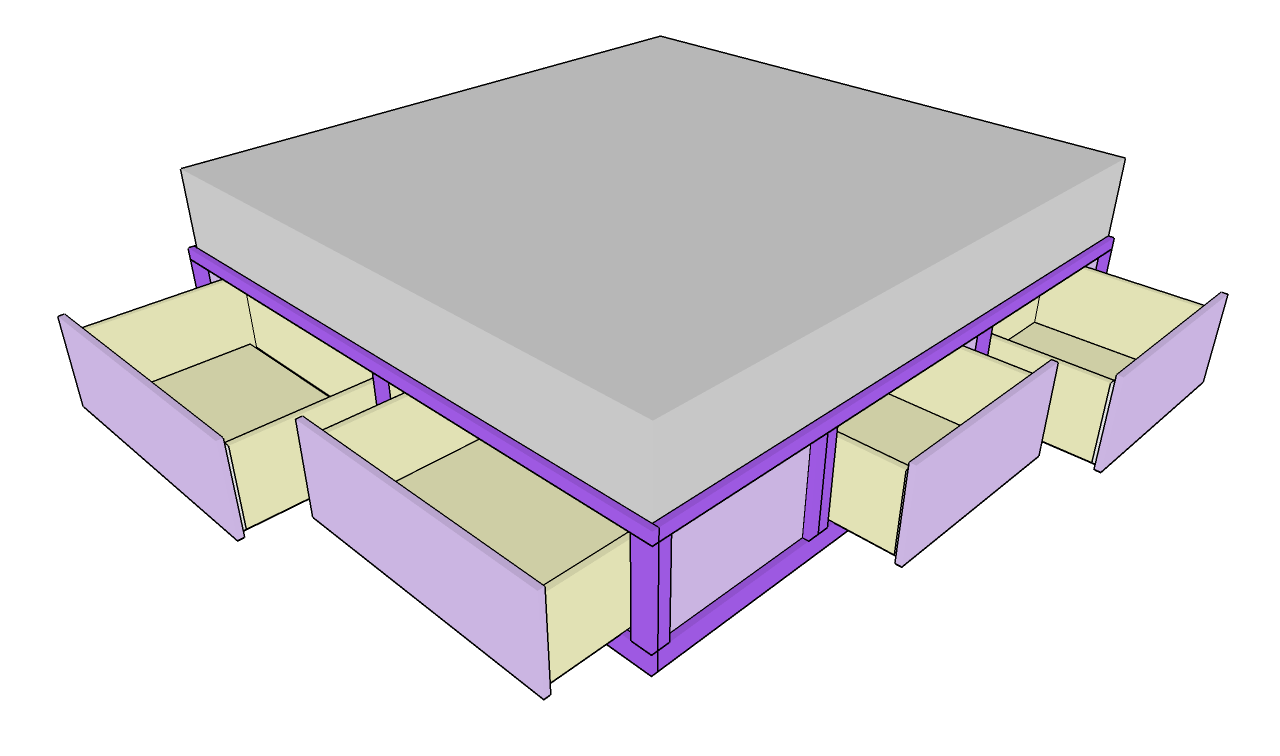 movable bed frame