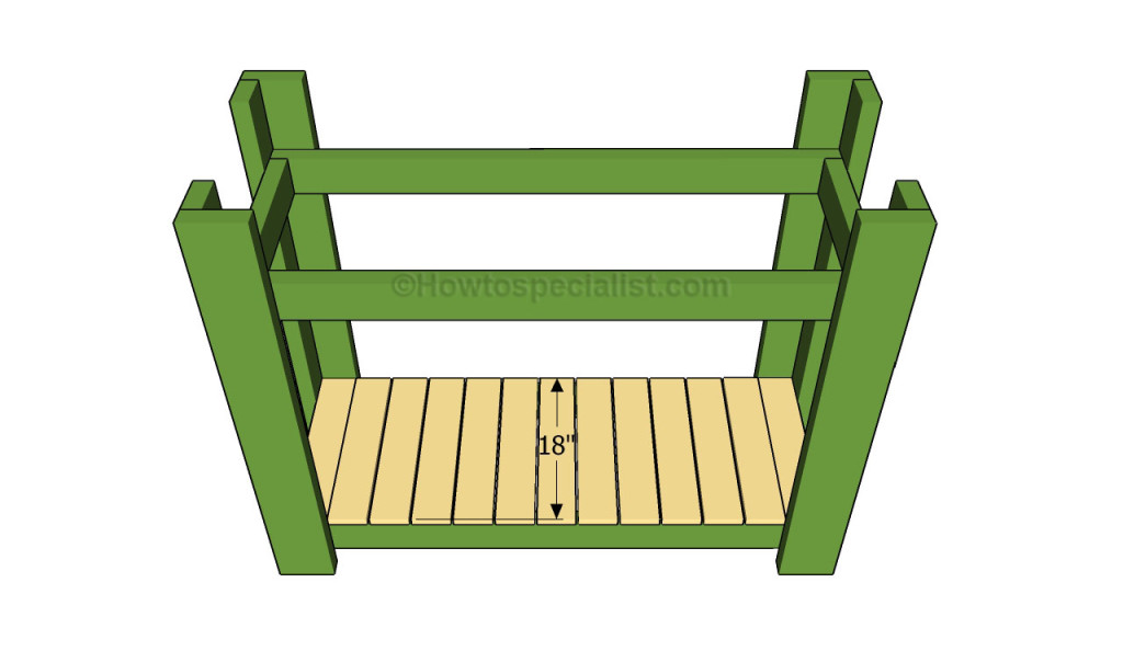 Attaching the bottom slats