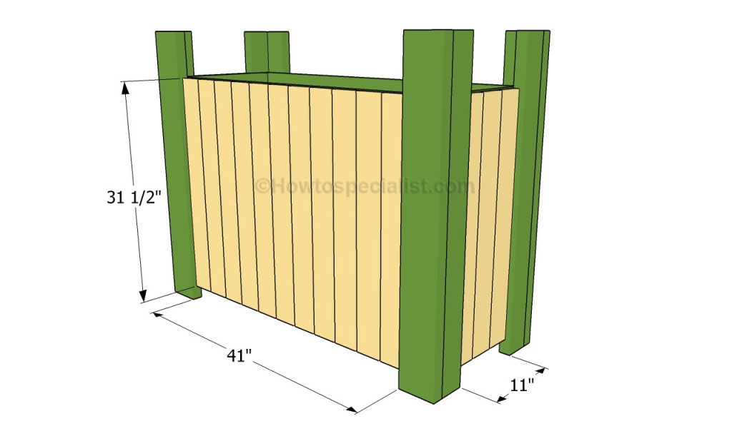 Attaching the exterior slats