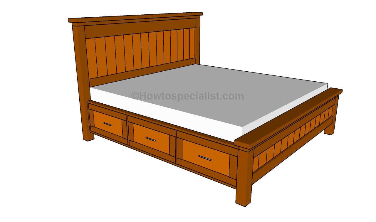 Build Bed Frame with Drawers