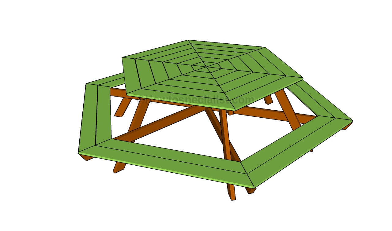 Hexagon Picnic Table Plans Build PDF gun cabinet building plans 