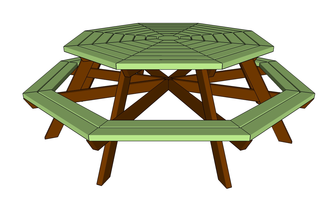 how to make a wooden octagon picnic table Quick 
