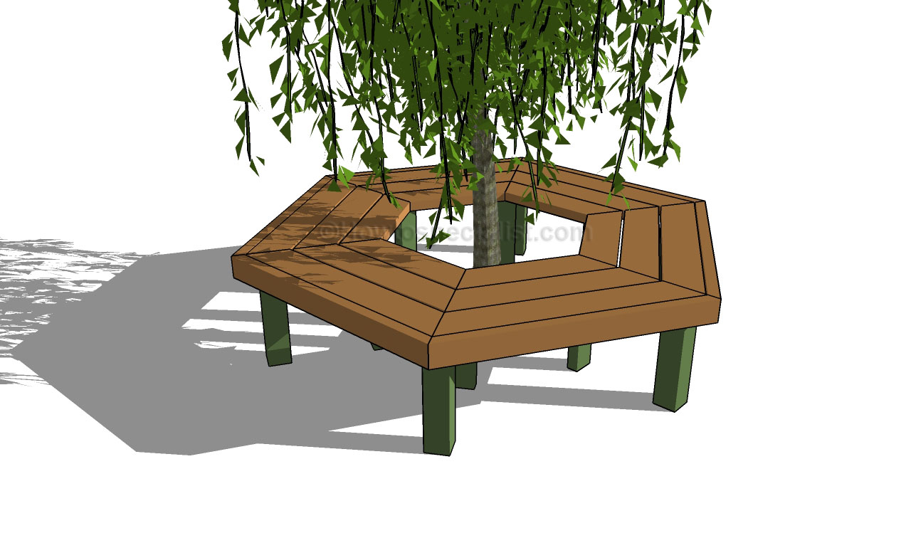  tree bench | HowToSpecialist - How to Build, Step by Step DIY Plans