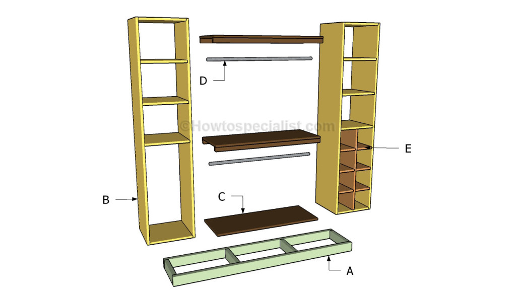 Closet organizer plans HowToSpecialist How to Build Step by Step