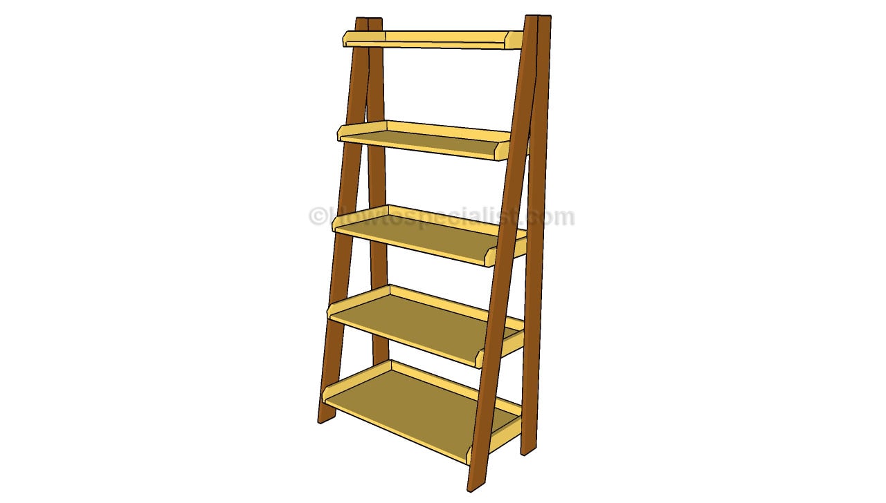 Ladder Shelves Plans Howtospecialist How To Build Step By