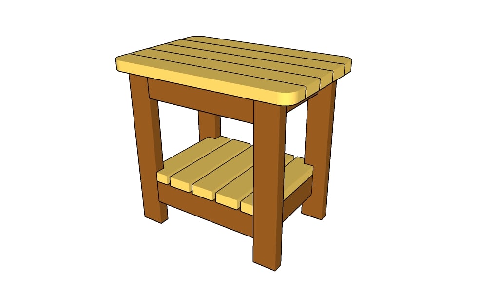 Outdoor side table plans | HowToSpecialist - How to Build 