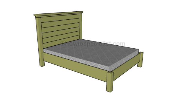 Full size floating bed plans | HowToSpecialist - How to Build, Step by