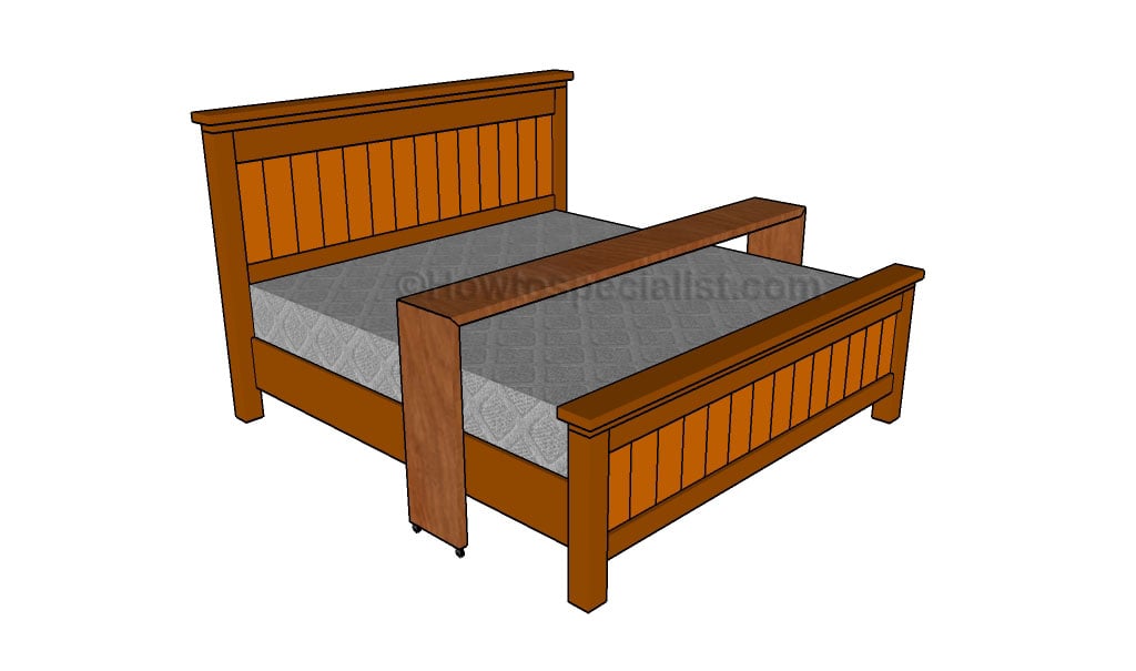 Rolling Bed Table Plans | HowToSpecialist - How to Build, Step by Step 