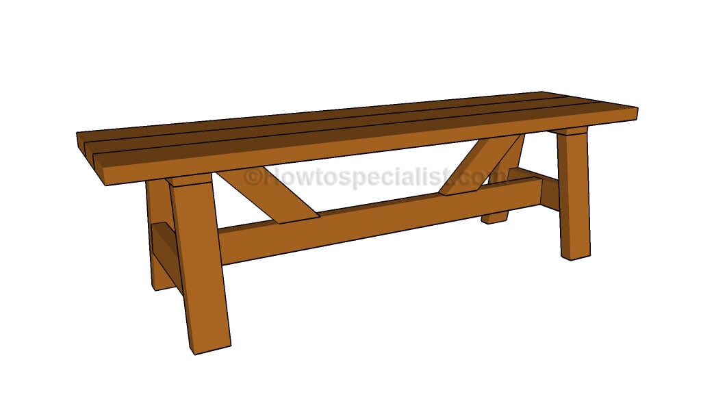 Wooden Bench Plans | HowToSpecialist - How to Build, Step ...