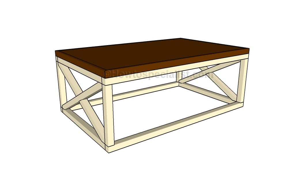 Rustic coffee table plans | HowToSpecialist - How to Build, Step by