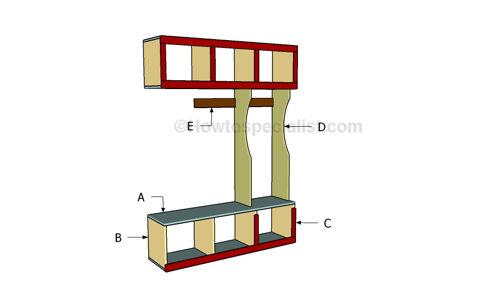 Building a mudroom bench