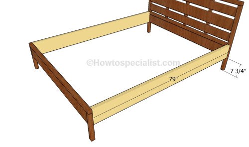 Assembling the frame of the bed