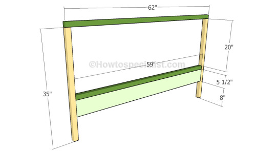 Building the frame of the headboard