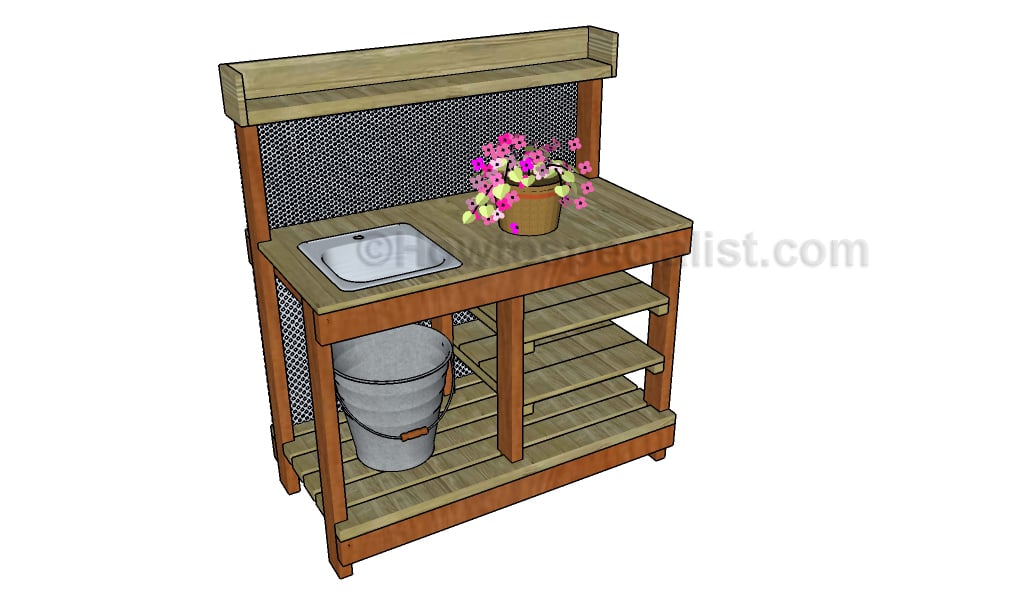 jack sander greenhouse potting bench work bench workshop