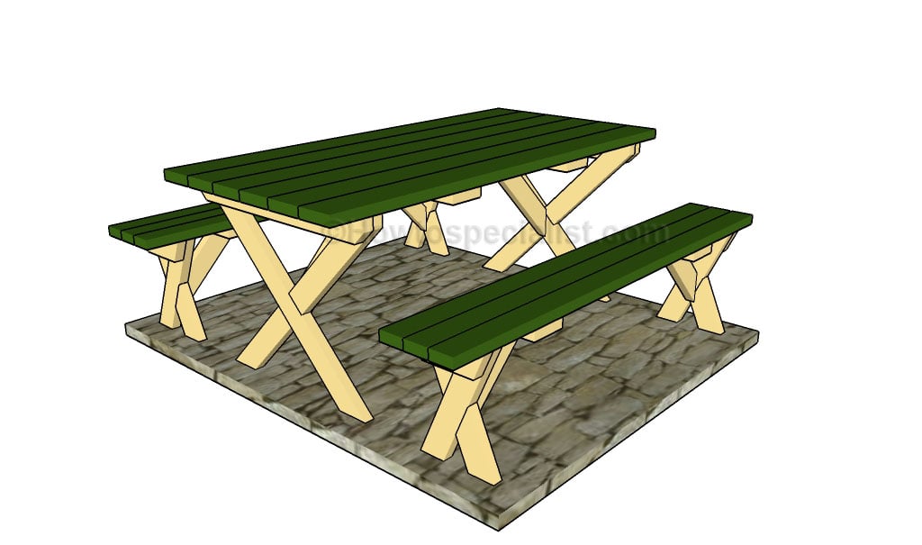 How to build a picnic table with separate benches | HowToSpecialist 