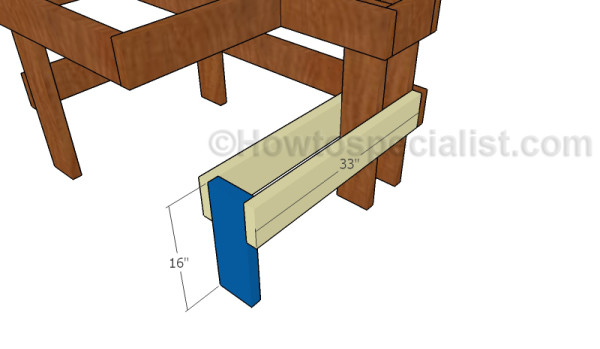 Fitting the bench leg