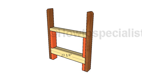 Assembling the middle supports