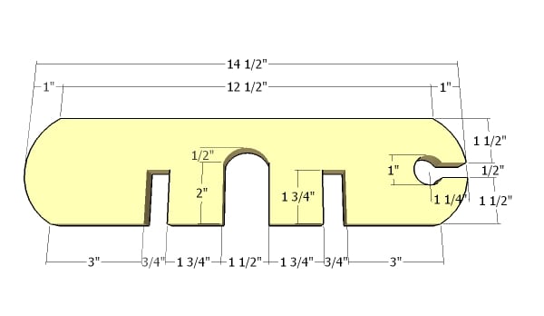 Building the wine glass support