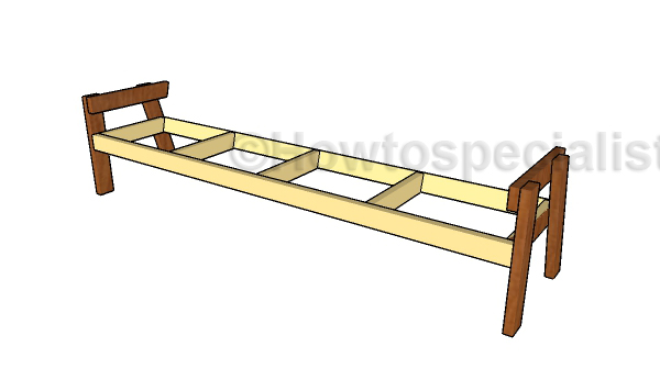 Assembling the bench frame