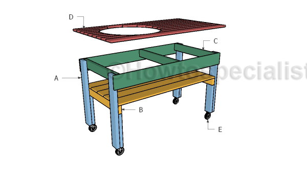 Big Green Egg Xl Table Plans Howtospecialist How To