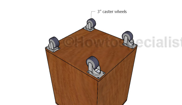 Fitting the caster wheels