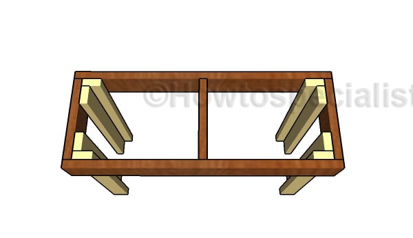 Fitting the legs to the tabletop frame