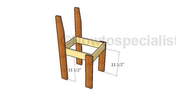 Assembling the frame of the chair