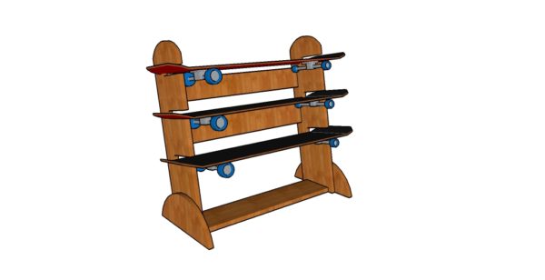 Skateboard Rack Plans  HowToSpecialist - How to Build, Step by