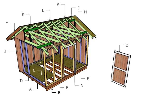 10x12 Shed Plans Free Howtospecialist How To Build Step By Step