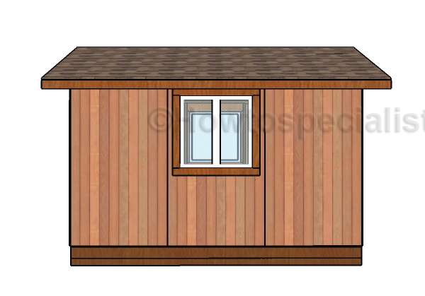 8x12 Gable Shed Plans - Side view
