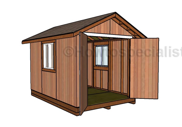 How To Build Guide 8x12 Shed Plans Step By Step Garden / Utility / Storage 